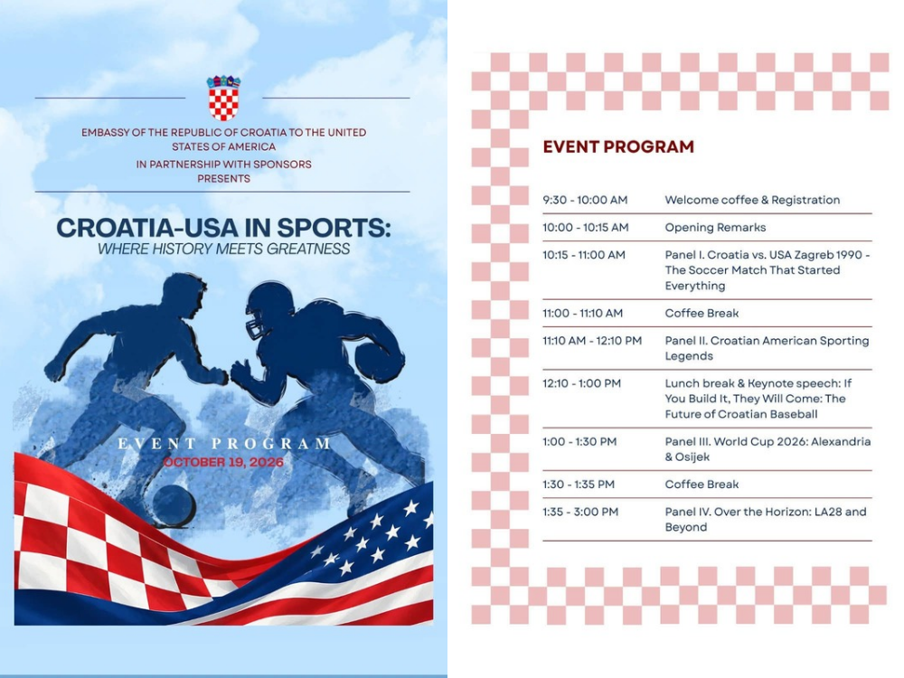 Sportske legende u Washingtonu: Hrvatska i SAD slave zajedničku povijest, pratite uživo na Croatians Onlineu