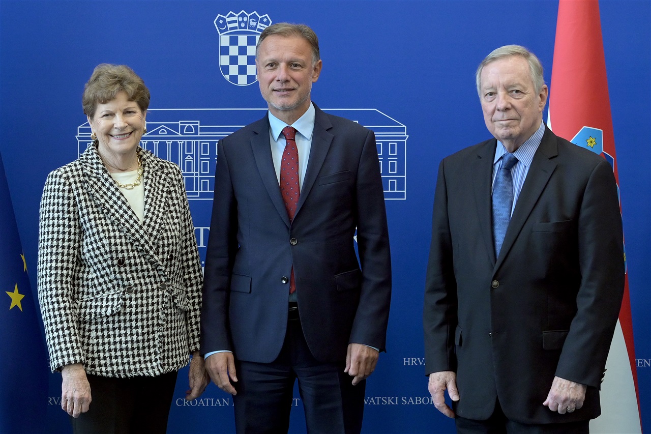Predsjednik Hrvatskoga sabora primio u posjet američke senatore Cynthiju Jeanne Shaheen i Richarda Durbina